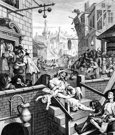 Gin Lane autorstwa William Hogarth