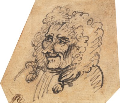 Grotesker Männerkopf autorstwa William Hogarth