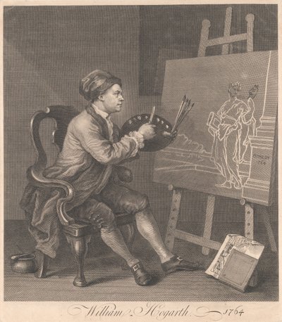 Hogarth malujący komiczną muzę autorstwa William Hogarth