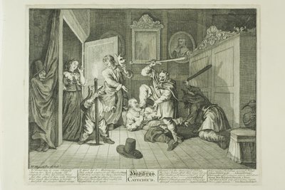 Hudibras Catechized, płyta dziewiąta z Hudibras autorstwa William Hogarth