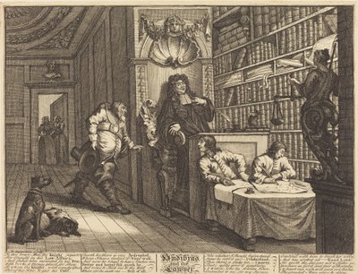 Hudibras i prawnik autorstwa William Hogarth