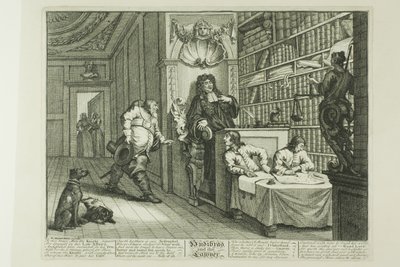 Hudibras i prawnik, płyta dwunasta z Hudibrasa autorstwa William Hogarth
