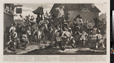 Hudibras i Skimmington autorstwa William Hogarth