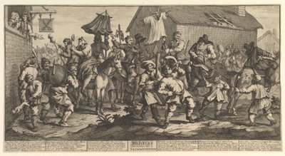 Hudibras and the Skimmington Dwanaście dużych ilustracji dla Samuela Butlersa H..., luty 1725-26. autorstwa William Hogarth