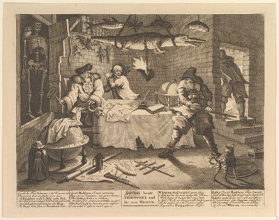 Hudibras pokonuje Sidrophela i jego człowieka Whacum autorstwa William Hogarth