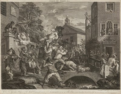 Humory Wyborcze (Zestaw Czterech) (grafika) autorstwa William Hogarth