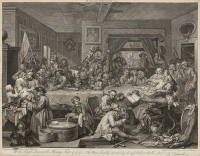 Humory Wyborcze (Zestaw Czterech) (ryciny) autorstwa William Hogarth