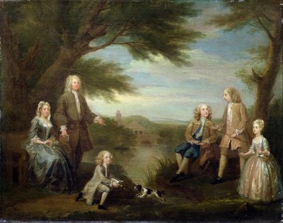 John i Elizabeth Jeffreys i ich dzieci, 1730 autorstwa William Hogarth