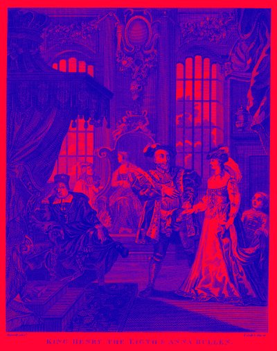 Król Henryk VIII i Anna Boleyn – William Hogarth autorstwa William Hogarth