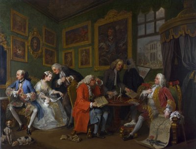 Małżeństwo a la Mode: I - Ugoda Małżeńska, ok. 1743 autorstwa William Hogarth