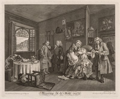 Małżeństwo à la Mode: Śmierć hrabiny autorstwa William Hogarth