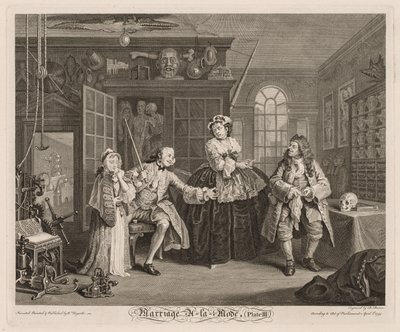 Małżeństwo à la Mode: Scena ze znachorem autorstwa William Hogarth