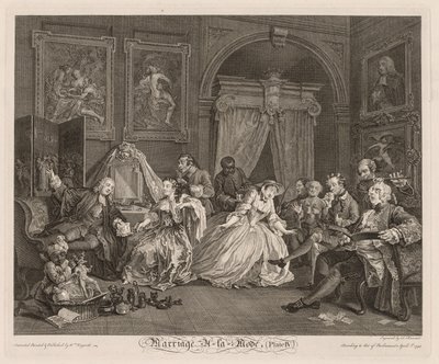 Modne małżeństwo: scena w toalecie autorstwa William Hogarth
