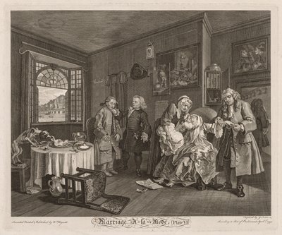 Małżeństwo à la Mode: Śmierć hrabiny, 1745. autorstwa William Hogarth