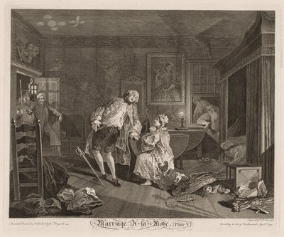 Małżeństwo à la Mode: Śmierć hrabiego autorstwa William Hogarth