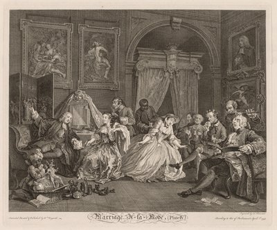 Modne małżeństwo: scena w toalecie autorstwa William Hogarth