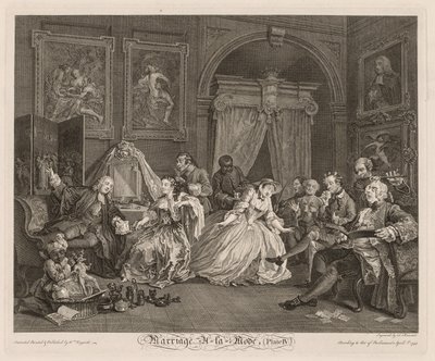Małżeństwo à la Mode: Scena w toalecie, 1745. autorstwa William Hogarth
