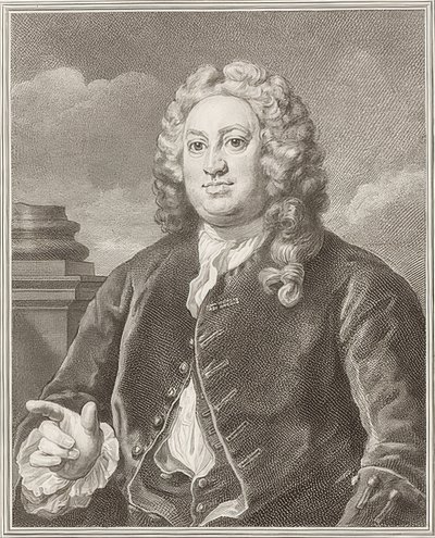 Martin Folkes. 1742 autorstwa William Hogarth