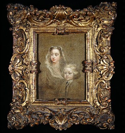 Mary Edwards Hamilton i jej syn Gerard Anne (olej na płótnie) autorstwa William Hogarth