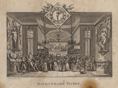 Bilet na maskaradę autorstwa William Hogarth