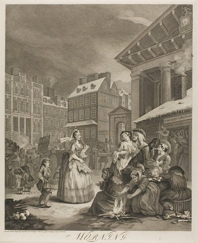 Rano, płyta pierwsza z „Cztery pory dnia” autorstwa William Hogarth
