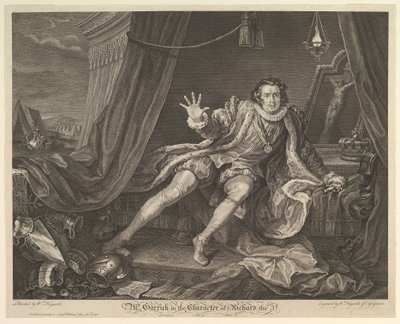 Pan Garrick w postaci Ryszarda III, 20 czerwca 1746 r. autorstwa William Hogarth