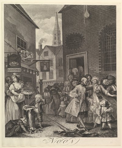 Południe: Cztery pory dnia autorstwa William Hogarth