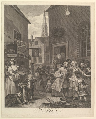 Południe Cztery pory dnia, 25 marca 1738 r. autorstwa William Hogarth