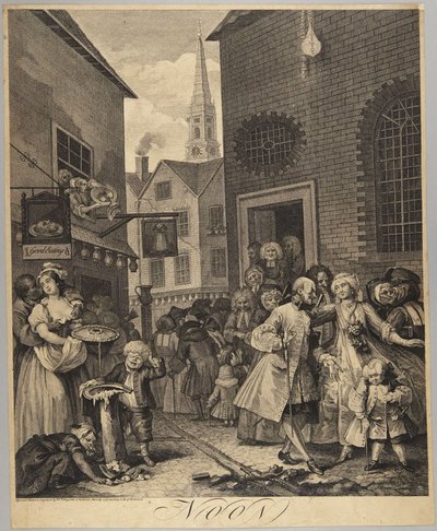 Południe, tablica 2 z serii Cztery pory dnia autorstwa William Hogarth