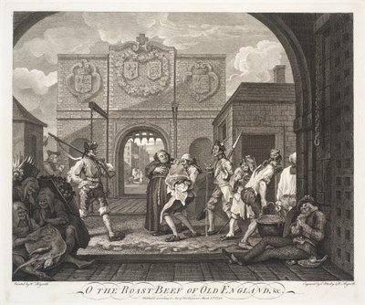 O pieczeń wołowa starej Anglii autorstwa William Hogarth