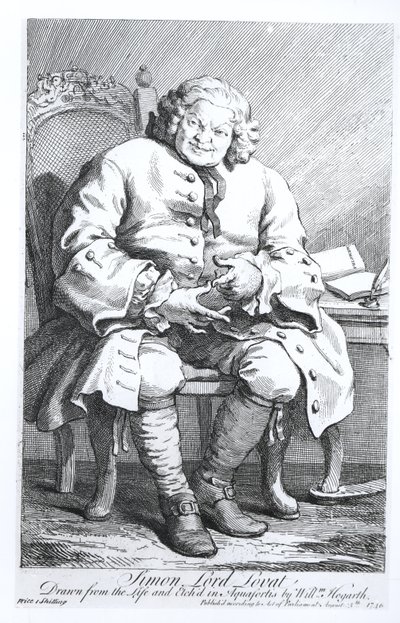 Portret Simona Frasera, Lorda Lovata (ok.1667-1747) 25 sierpnia 1746 autorstwa William Hogarth