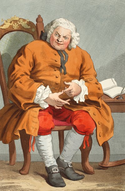 Portret Simona Frasera, Lorda Lovata, 25 sierpnia 1746, ilustracja z „Hogarth Restored: The Whole Works of the słynny William Hogarth, ponownie grawerowany przez Thomasa Cooka”, wyd. 1812 (rycina ręcznie kolorowana) autorstwa William Hogarth