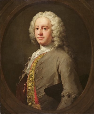 Portret nieznanego mężczyzny, ok. 1740 r. autorstwa William Hogarth