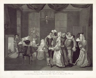 Królewska Maskarada, Somerset House autorstwa William Hogarth
