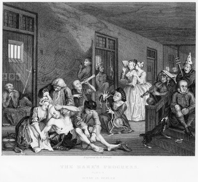 Scena w Bedlam, płyta VIII, z A Rake