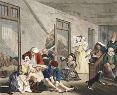 Scena w Bedlam, płyta VIII, z A Rake