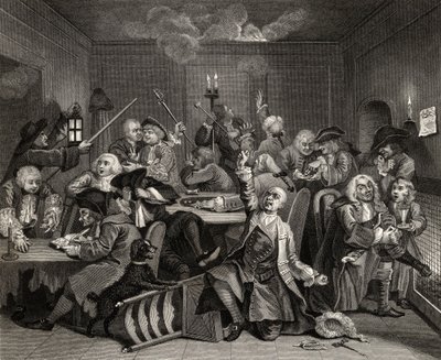 Scena w domu gier, płyta VI z „A Rake