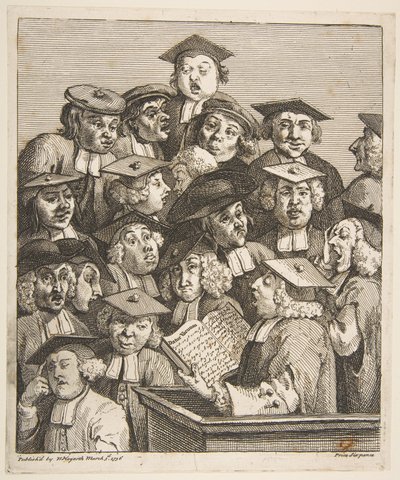 Uczeni na wykładzie autorstwa William Hogarth