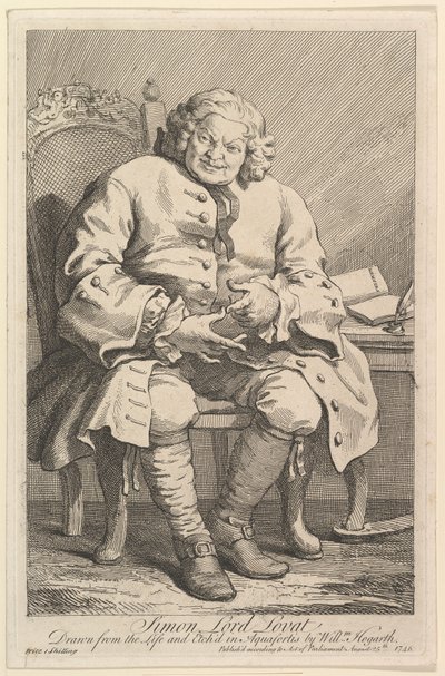 Szymon Lord Lovat, 1746. autorstwa William Hogarth