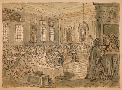 Szkic dla przemysłu i bezczynności – płyta VIII, 1747 autorstwa William Hogarth