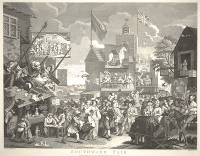 Targi w Southwark, grawerowane przez Thomasa Cooka (1744-1818) autorstwa William Hogarth