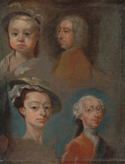 Studia Głowic, ok. 1733. autorstwa William Hogarth