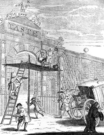 Smak: Brama Burlington House, 1731. autorstwa William Hogarth