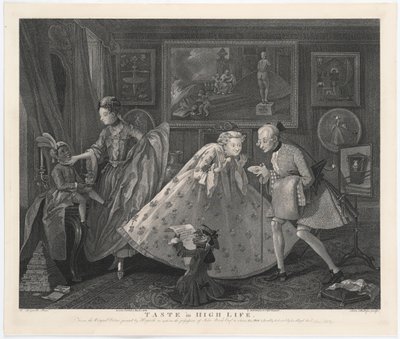 Smak w High Life, grawerowane przez Samuela Phillipsa, 1808 autorstwa William Hogarth