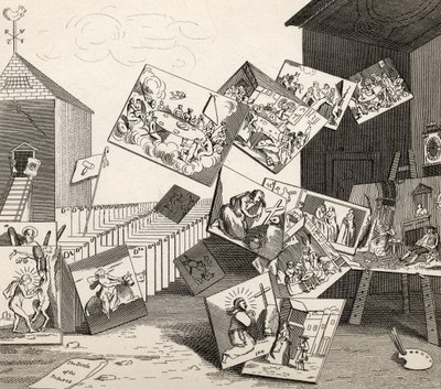 Bitwa pod Obrazami, z "Dzieł Hogartha", opublikowanych w 1833 r. autorstwa William Hogarth