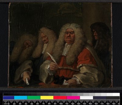 Ławka, 1753-54 (olej na płótnie z podkładem na panelu) autorstwa William Hogarth