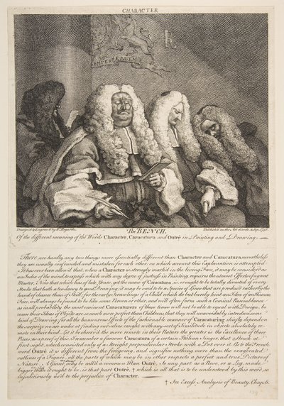 Ławka, wrzesień 1758. autorstwa William Hogarth