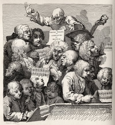 Chór z „Dzieł Williama Hogartha”, opublikowany w 1833 r. autorstwa William Hogarth
