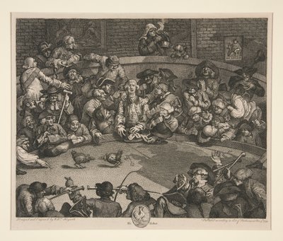 Walka kogutów autorstwa William Hogarth