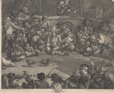 Walka kogutów autorstwa William Hogarth